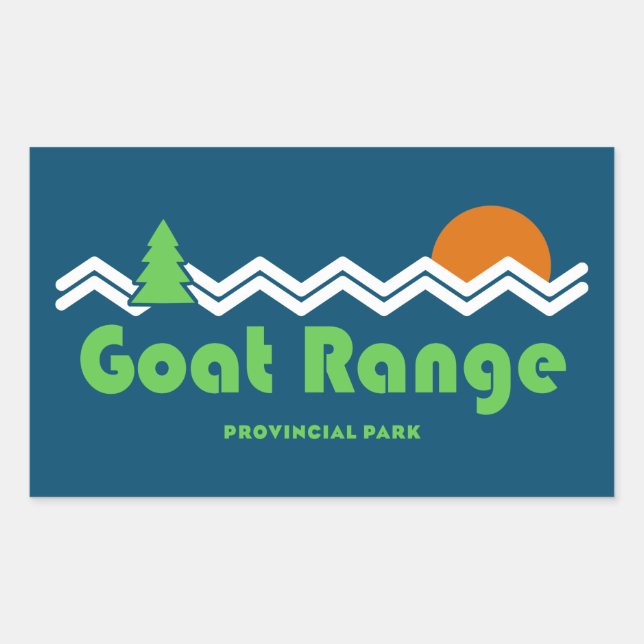 Goat Range Provincial Park Retro Sticker (Front)