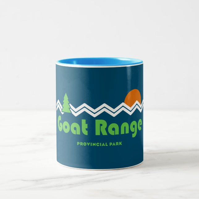 Goat Range Provincial Park Retro Two-Tone Coffee Mug (Center)