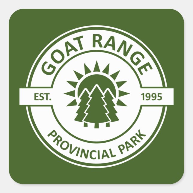 Goat Range Provincial Park Square Sticker (Front)