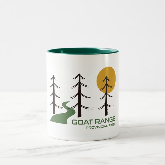 Goat Range Provincial Park Trail Two-Tone Coffee Mug (Center)