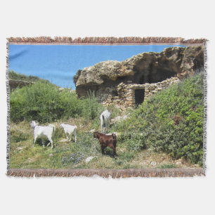 Goat Retreat Throw Blanket