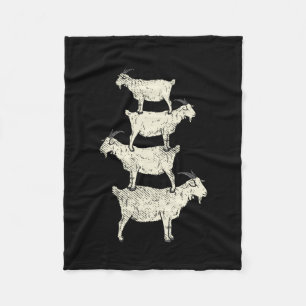 Goat Retro Fleece Blanket