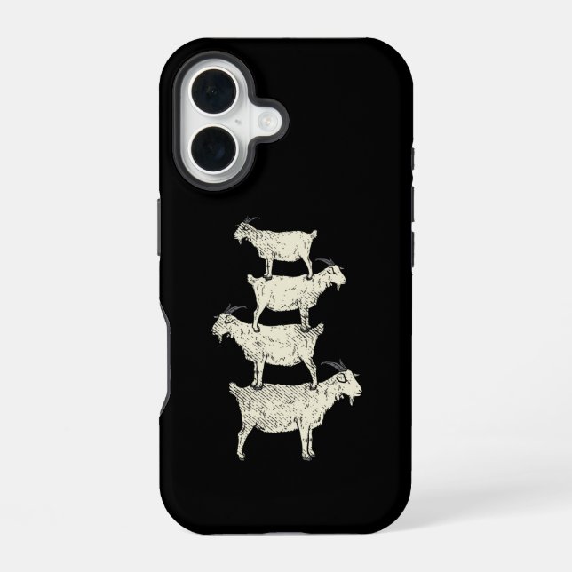 Goat Retro iPhone 16 Case (Back)
