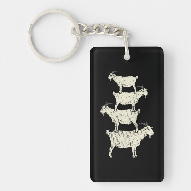 Goat Retro Keychain (Front)