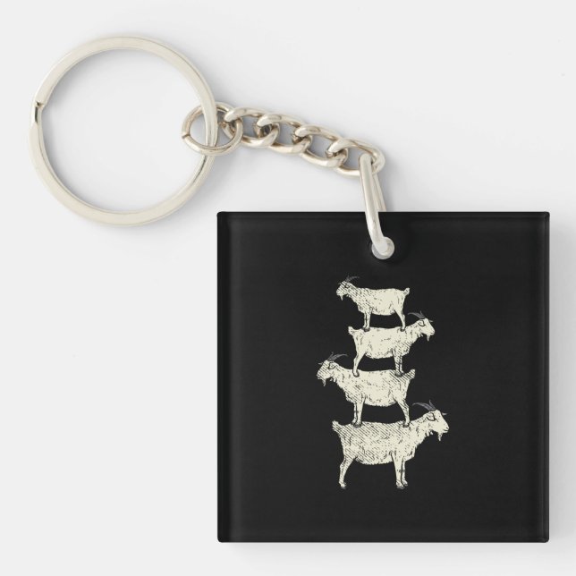 Goat Retro Keychain (Front)