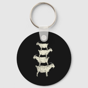 Goat Retro Keychain