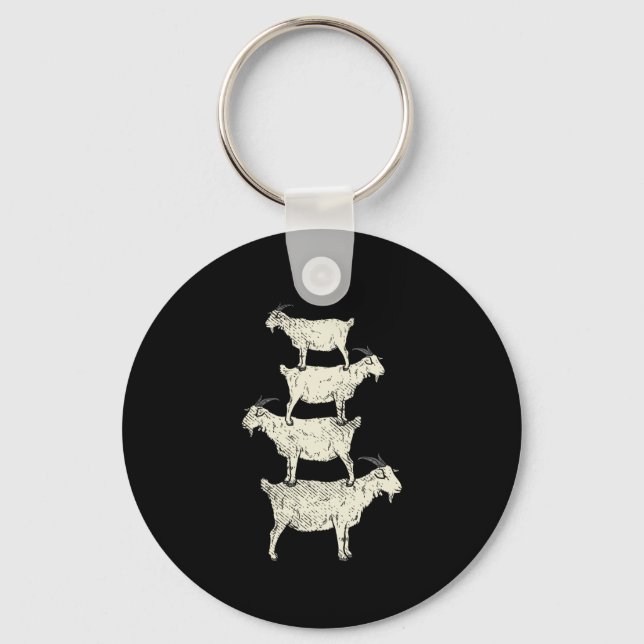 Goat Retro Keychain (Front)