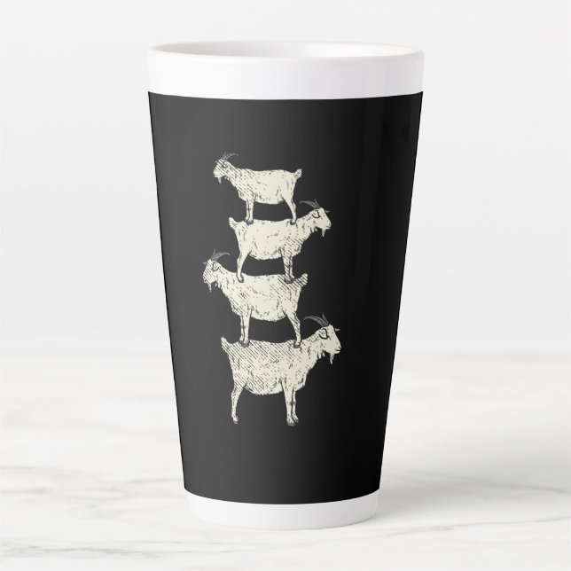 Goat Retro Latte Mug (Front)