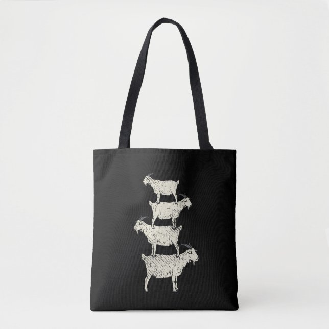 Goat Retro Tote Bag (Front)