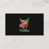 Goat Rides Red Car Christmas