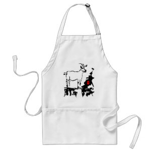Goat rocks Vietnamese Chinese Year Zodiac Apron