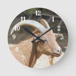 Goat Round Clock