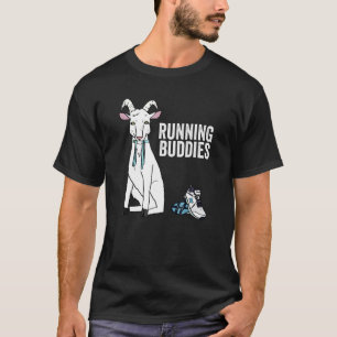 Goat Running Buddies Funny Pet Gif T-Shirt
