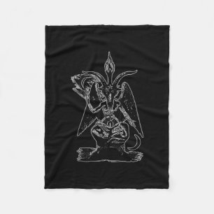 Goat Satan Black Magic Lucifer Occult Gift Fleece Blanket