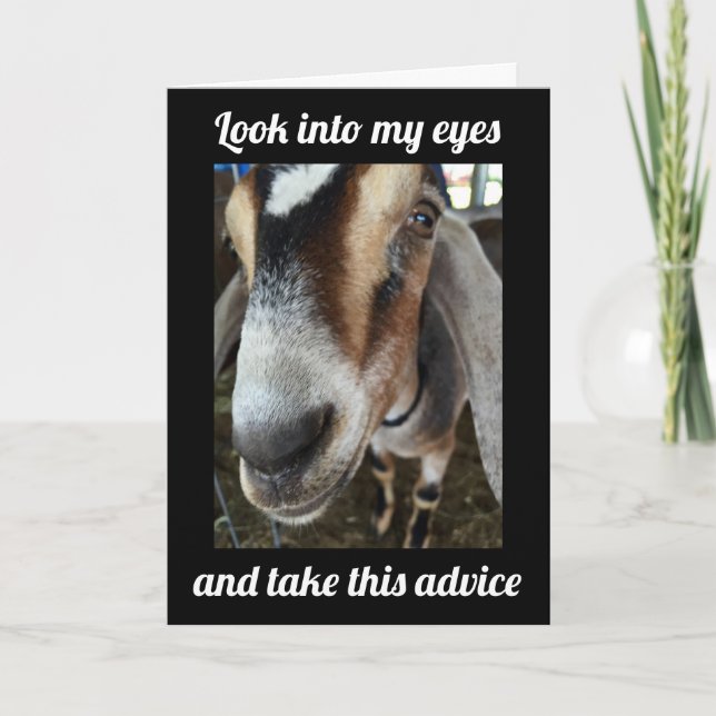 GOAT SAYS "GO OUT AND CELEBRATE **60th** BIRTHDAY Card (Front)