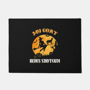 Goat Shotgun Scary Halloween Doormat