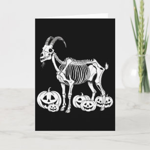 Goat Skeleton Birthday Halloween Mens Womens Kids  Card
