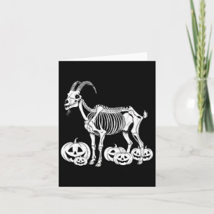 Goat Skeleton Birthday Halloween Mens Womens Kids  Card