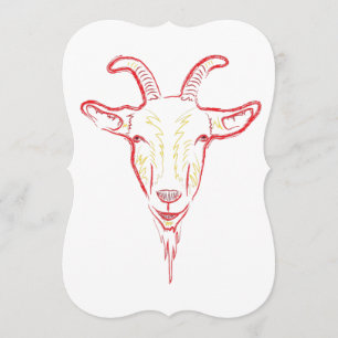 goat sketch invitation
