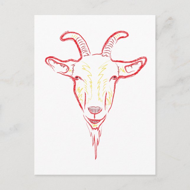 goat sketch postcard (Front)