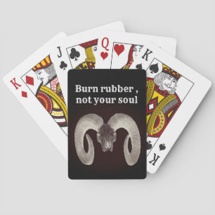 Goat Skull Face ,and Personalized Playing Cards