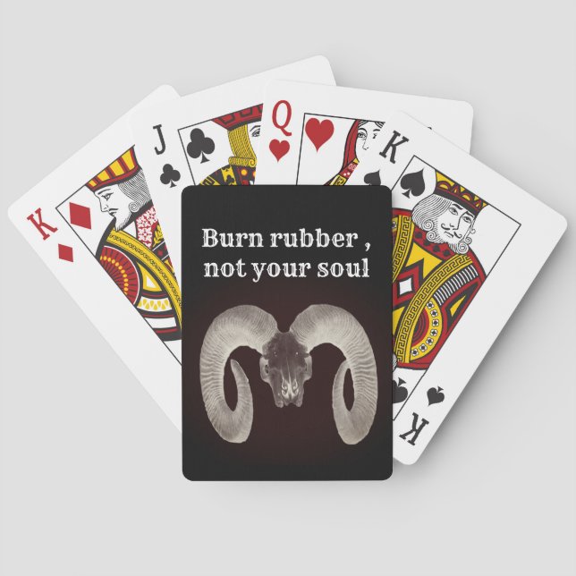 Goat Skull Face ,and Personalized Playing Cards (Back)