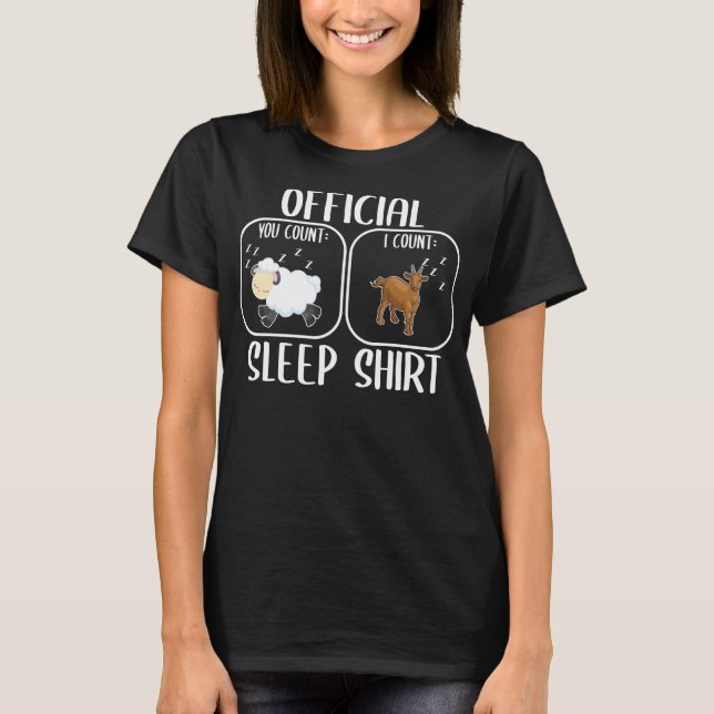 Goat Sleepshirt Counting Sheep T-Shirt (Front)