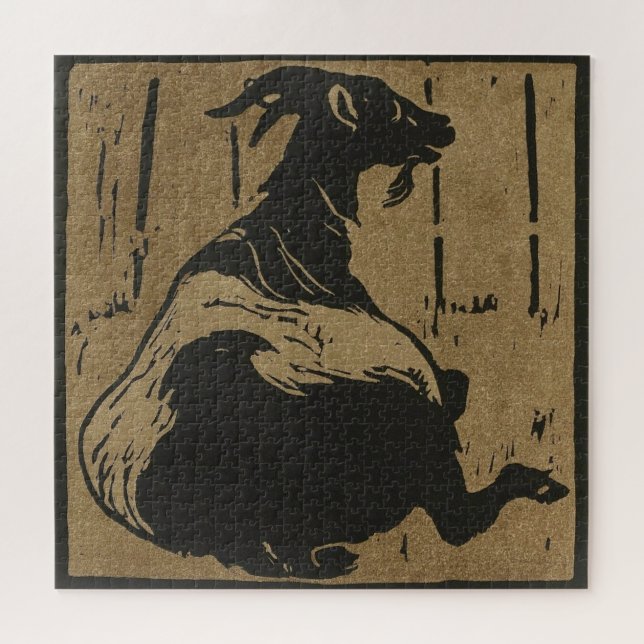 Goat - Square Animals Illustration Jigsaw Puzzle (Horizontal)