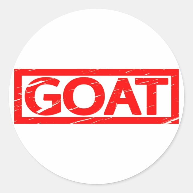 GOAT Stamp Classic Round Sticker (Front)