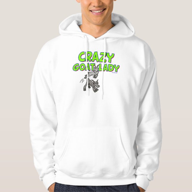 Goat T-shirt Crazy Goat Lady 5 Hoodie (Front)