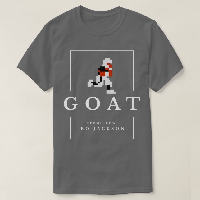 GOAT Tecmo Bowl Bo Jackson T-Shirt (Design Front)