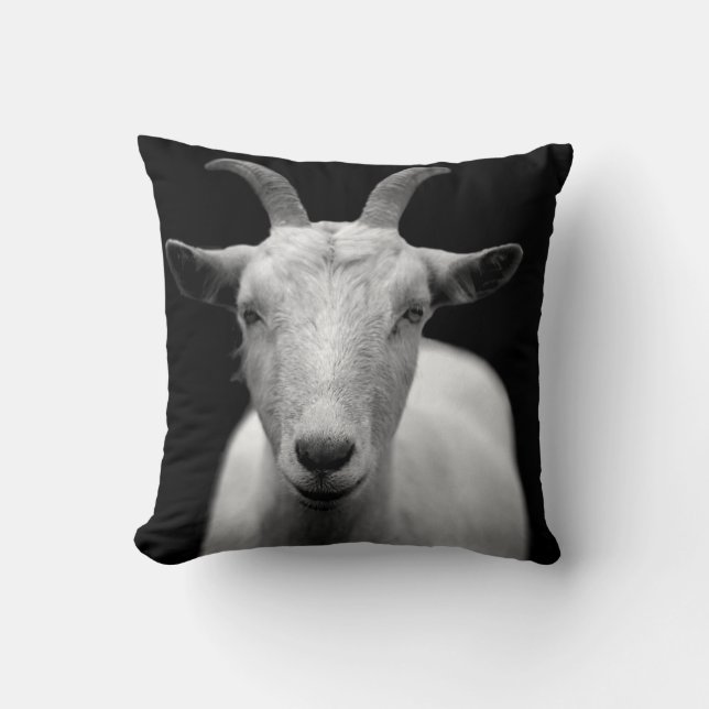 Goat Throw Pillow (Front)