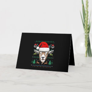 Goat Ugly Christmas Santa Xmas Gift Card