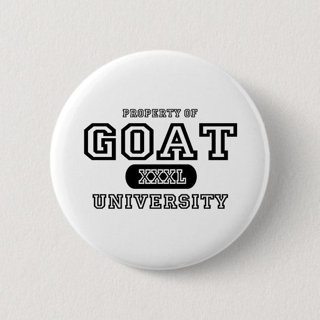Goat University 2 Inch Round Button (Front)