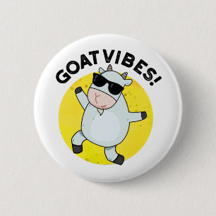 Goat Vibes Cute Good Vibes Animal Pun 2 Inch Round Button