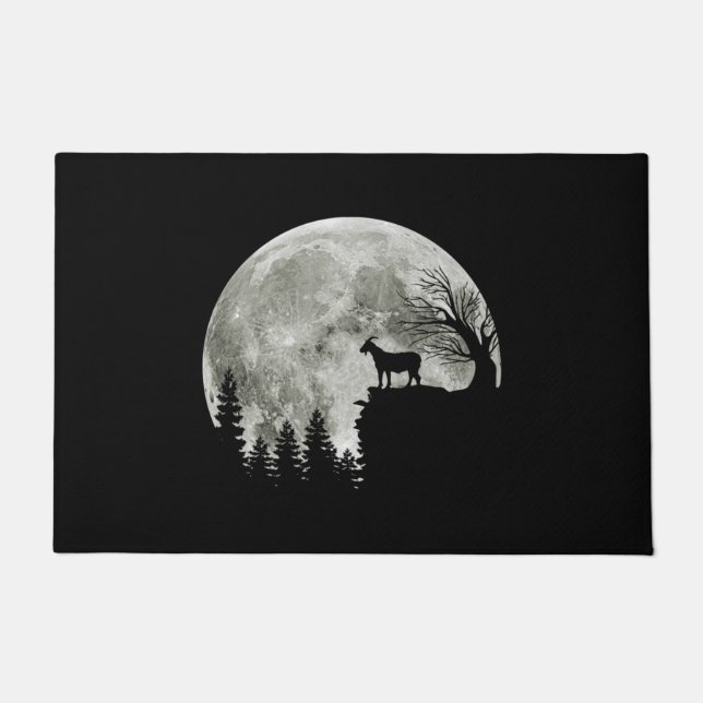 Goat Walking On Mountain Goat Moon Lover Doormat (Front)