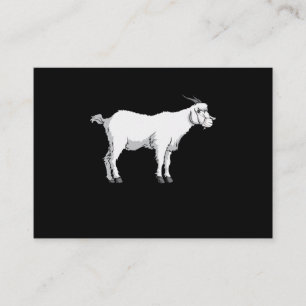 Goat Wearing Medical Face Mask Business Card