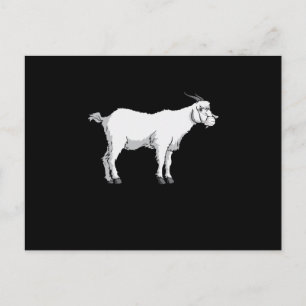 Goat Wearing Medical Face Mask Postcard