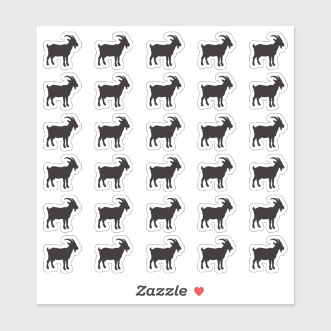 Goat Wedding Place Card Food Meal Menu Choice (Sheet)