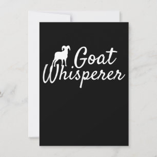 Goat Whisperer Cute Goat Lover Farm Animal Farming Invitation