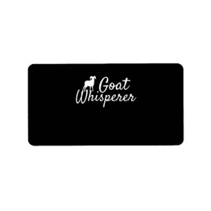 Goat Whisperer Cute Goat Lover Farm Animal Farming Label