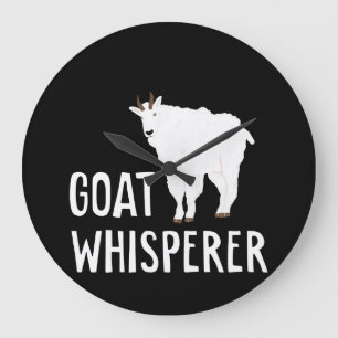 Goat Whisperer  Funny Goat Farm Tshirt  Pet Goat Large Clock