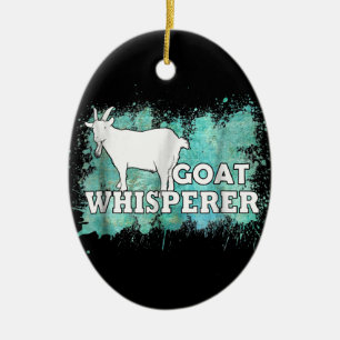 Goat Whisperer Goats Farmer Ceramic Ornament