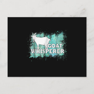 Goat Whisperer Goats Farmer Holiday Postcard