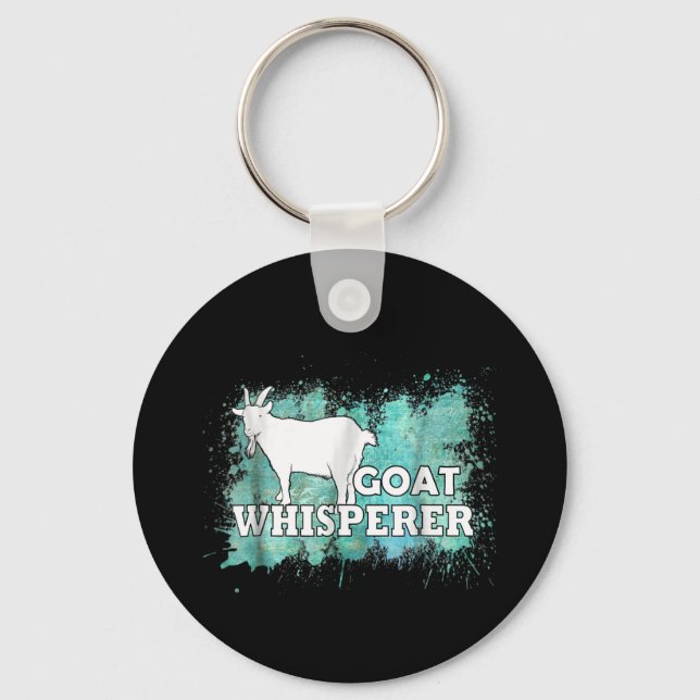 Goat Whisperer Goats Farmer Keychain (Front)