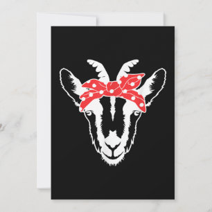 Goat With A Bandana Funny Goat Lover Womens Holiday Card