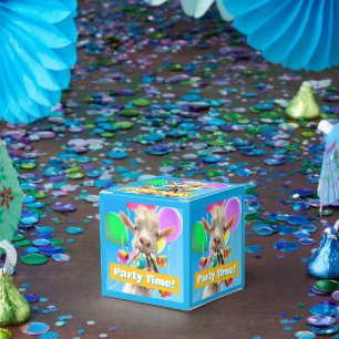 Goat with Party Blowers Favor Box