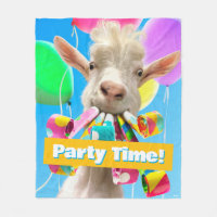 Goat with Party Blowers
