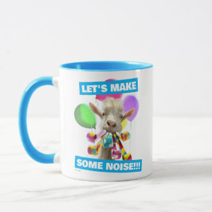 Goat with Party Blowers Mug