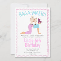 Goat Yoga Birthday Invitation
